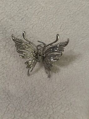 Silver Butterfly Hair Clip